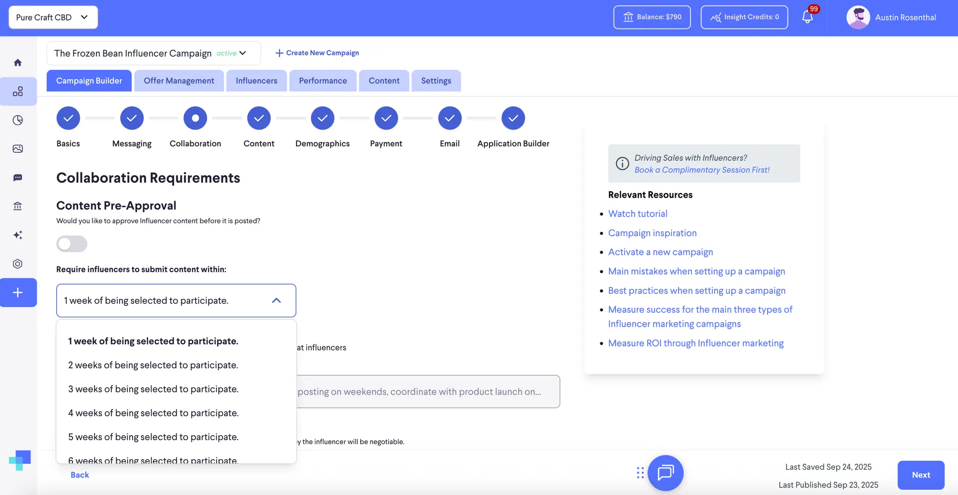 partnrUP for Brands - The Frozen Bean Influencer Campaign - Collaboration Requirements